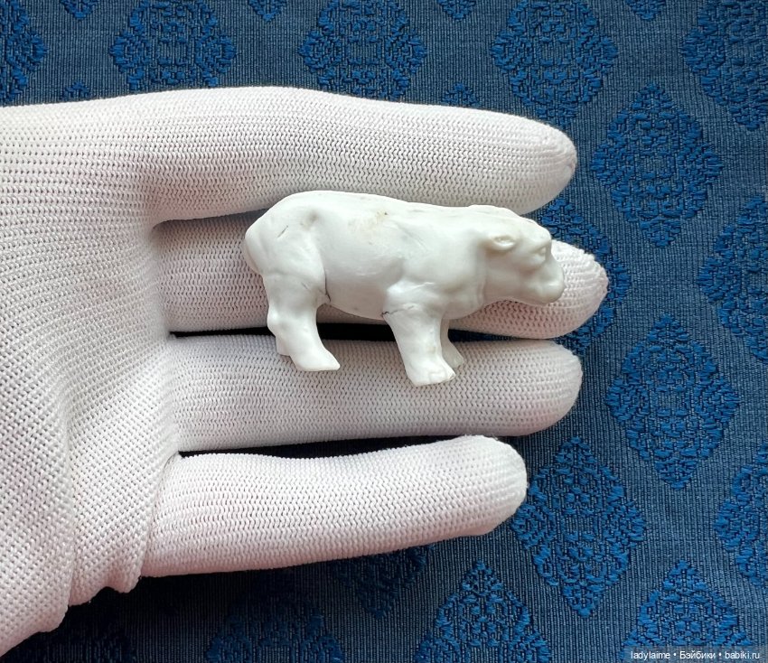 Антикварная фигурка Бегемот - 5,4 см х 3 см (фото 3)