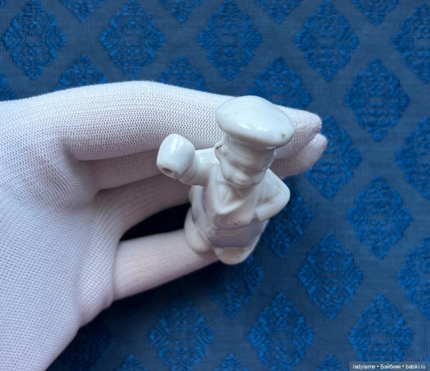 Антикварная фигурка поваренок - держатель таймера для варки яиц - 6,8 см (фото 2)