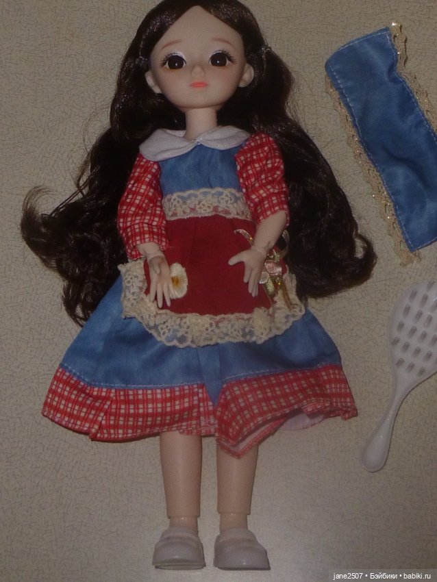 Шарнирная кукла типа БЖД 30 см (размер Барби, Момоко) - новая, в аутфите, обуви - полный комплект (фото 2)