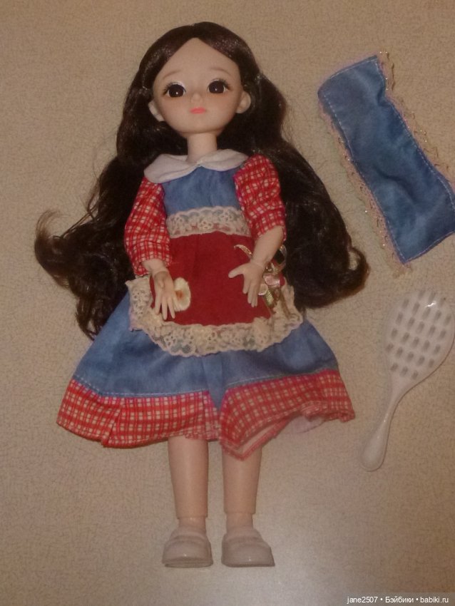 Шарнирная кукла типа БЖД 30 см (размер Барби, Момоко) - новая, в аутфите, обуви - полный комплект (фото 3)