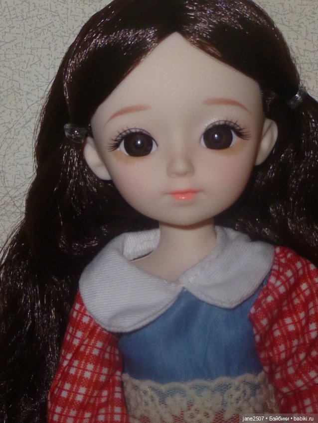 Шарнирная кукла типа БЖД 30 см (размер Барби, Момоко) - новая, в аутфите, обуви - полный комплект (фото 4)