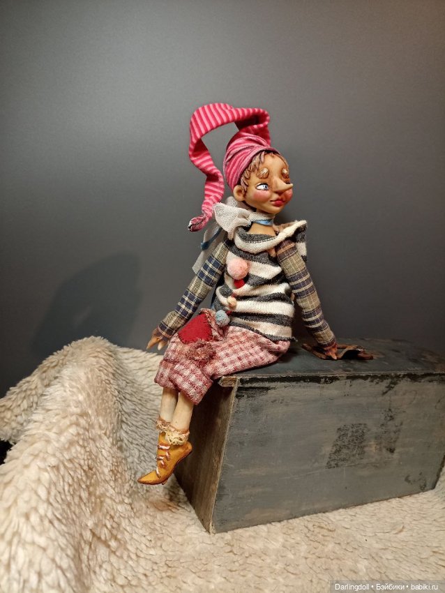 Буратино и ключ при нём - будуарная кукла