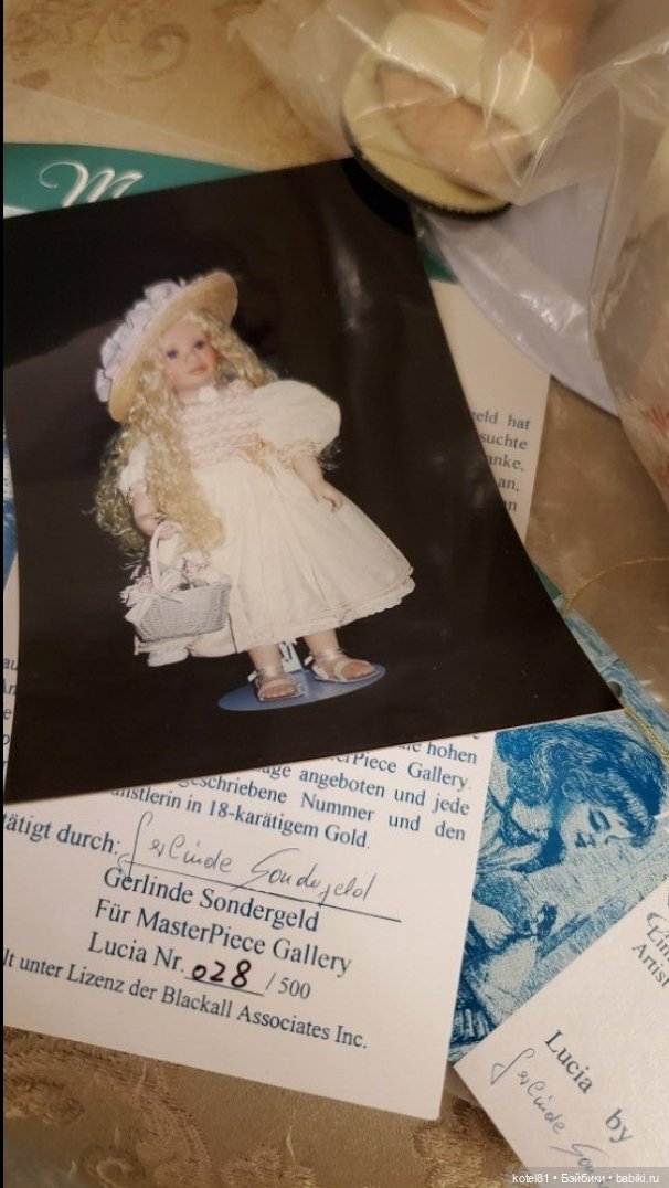 Gerlinde Sodergeld кукла фарфоровая коллекционная (фото 3)