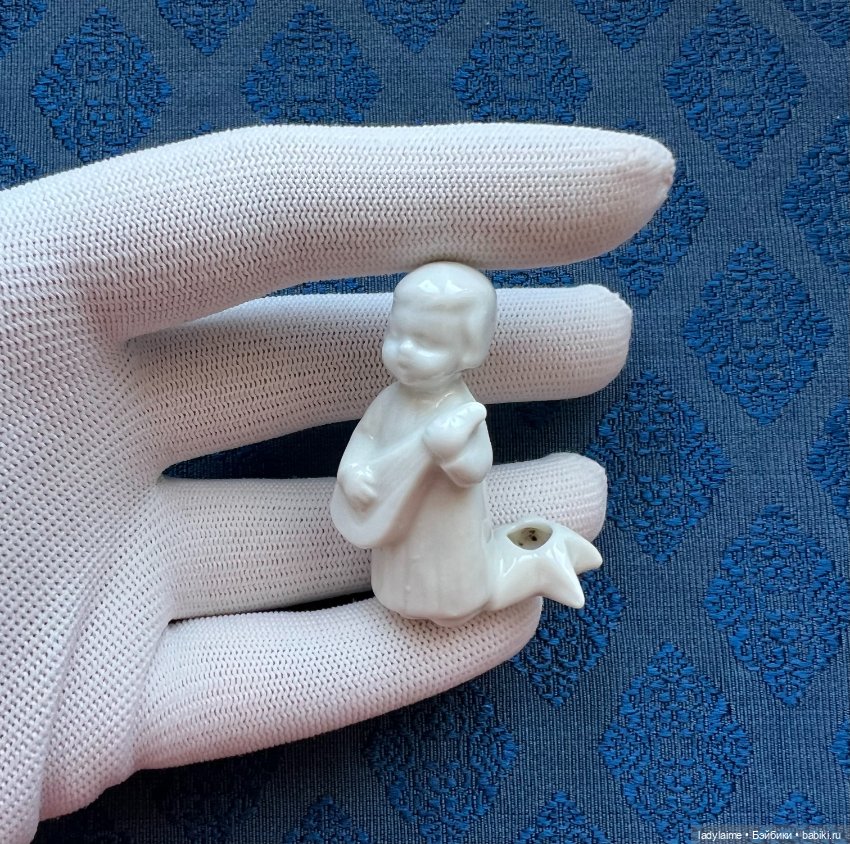 Антикварная фигурка Ангел (2) - подсвечник - 5 см