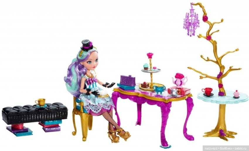 Набор с куклой Ever After High Medeline Hatter и мебелью "Hat-tastic party" (фото 7)