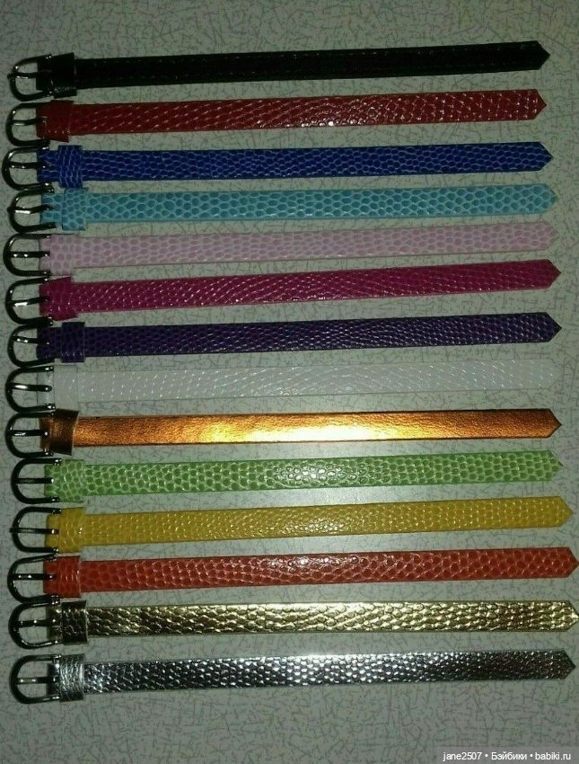 Пояс для кукол 12 и 16 дюймов (Барби, Тоннер, Fashion royalty, Poppy Parker) - цвет на выбор от 3 шт (фото 3)