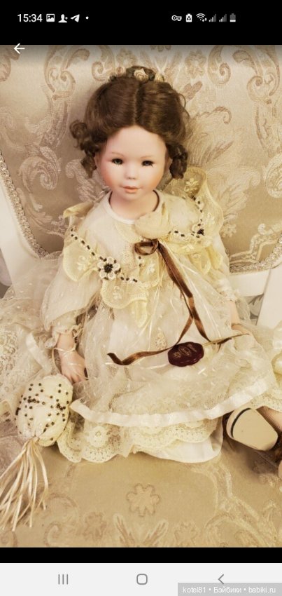 Mundia кукла фарфоровая коллекционная (фото 3)