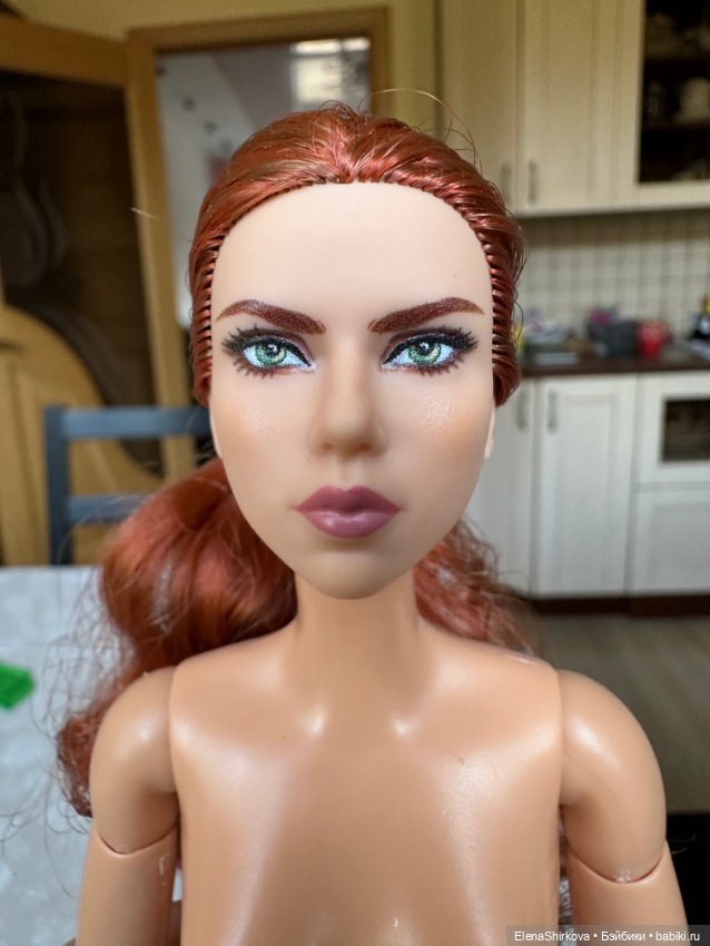 Barbie Черная вдова портретная Скарлетт Йохансон на теле мтм (фото 10)