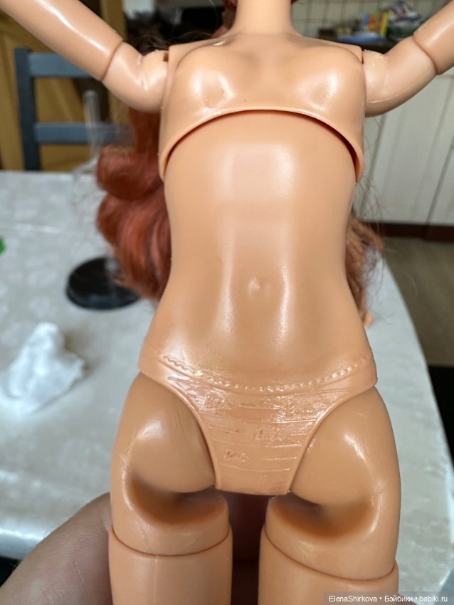 Barbie Черная вдова портретная Скарлетт Йохансон на теле мтм