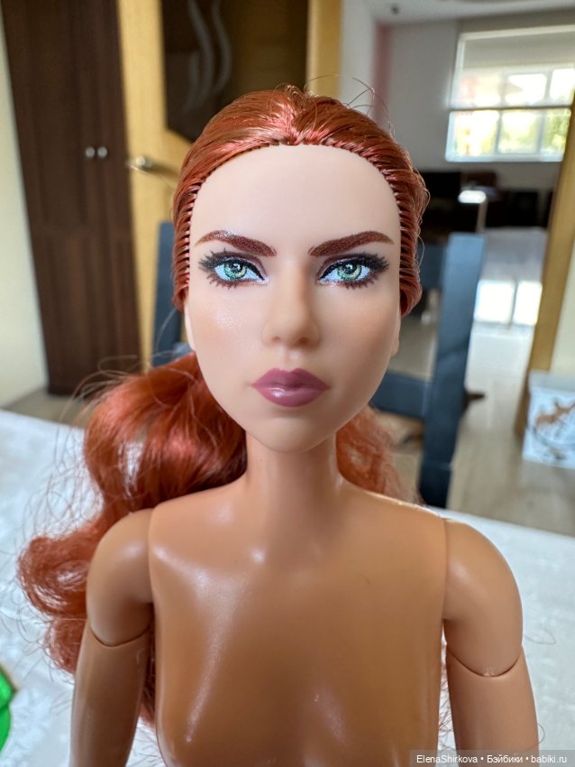 Barbie Черная вдова портретная Скарлетт Йохансон на теле мтм (фото 7)