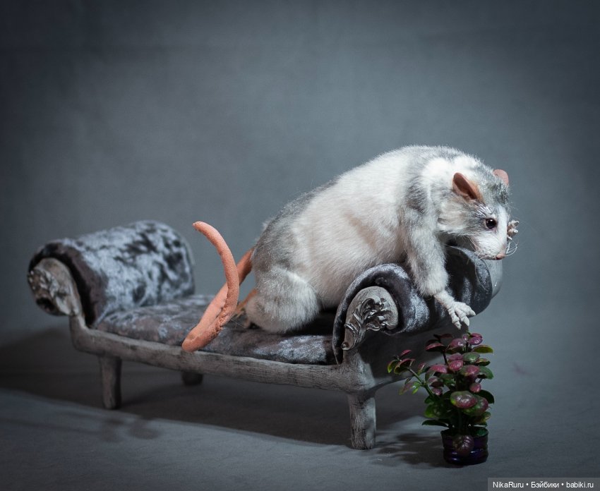 Крыса игрушка в смешанной технике (фото 3)