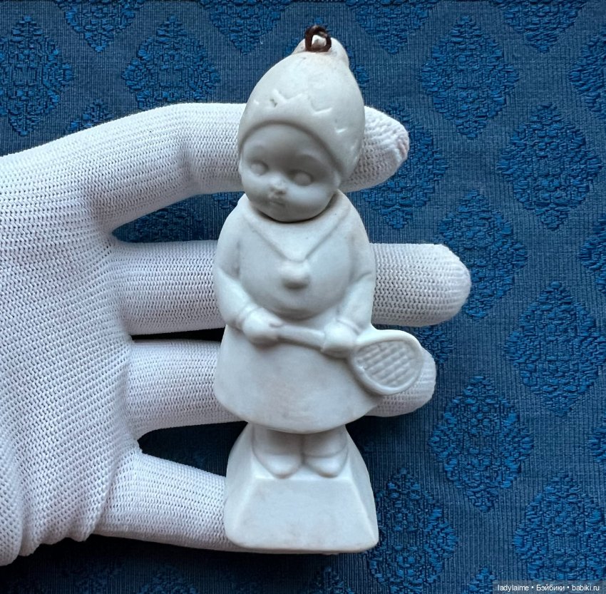 Антикварная фигурка с поворотной головой (ноддер) - 9,7 см