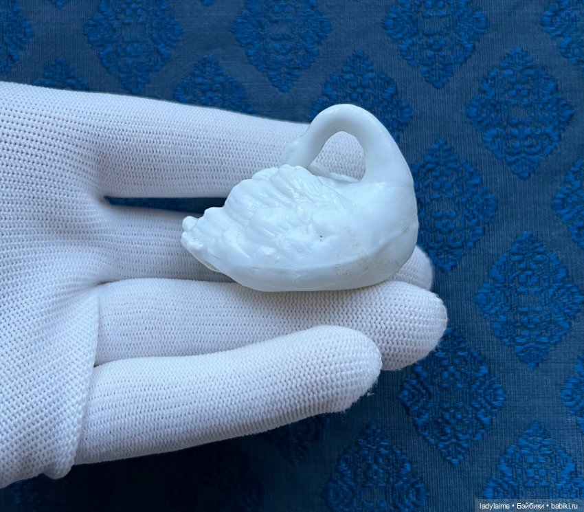 Антикварная фигурка Лебедь - 3,6 см х 5 см (фото 2)