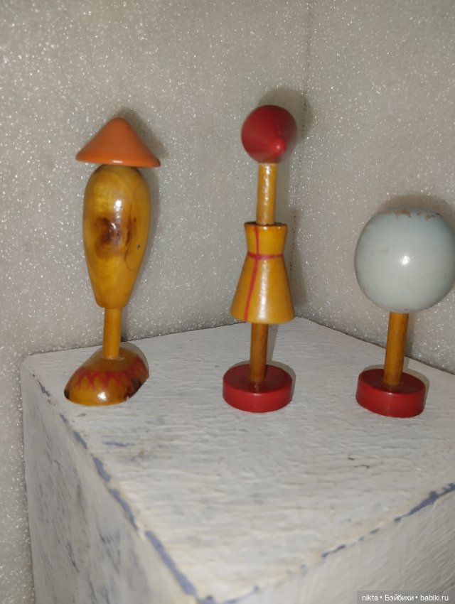 Деревянная игрушка СССР Сказка Пузырь, соломинка и лапоть (фото 3)