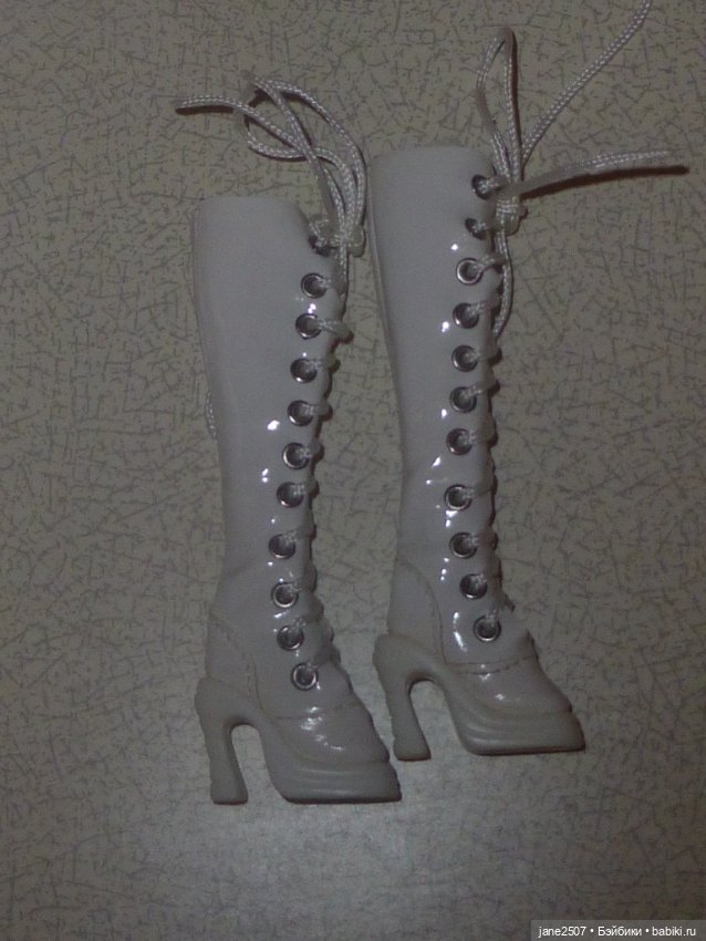 Белые сапоги из редкого аутфита Pullip Ala - новые - подходят Барби, Nu Face, FR, куклам 12 дюймов