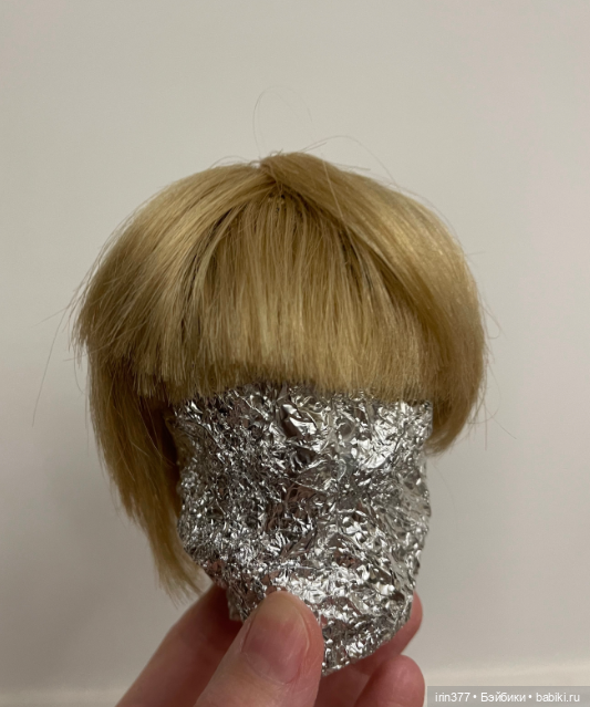 Парик для куклы, натуральные волосы