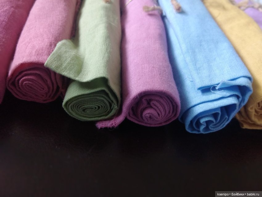 Большой лот тканей ручного окрашивания, кружево, ленты, фурнитура (фото 7)