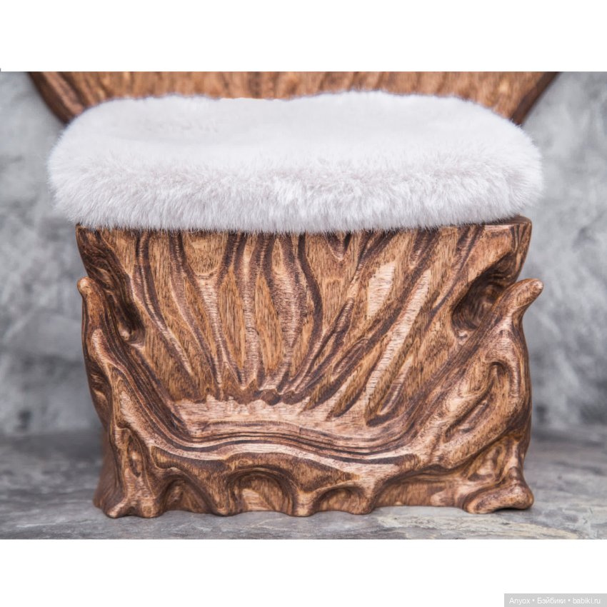 Кресло/Трон - Шкатулка - для 1/4 или 1/3 кукол - цвет Палисандр (фото 8)