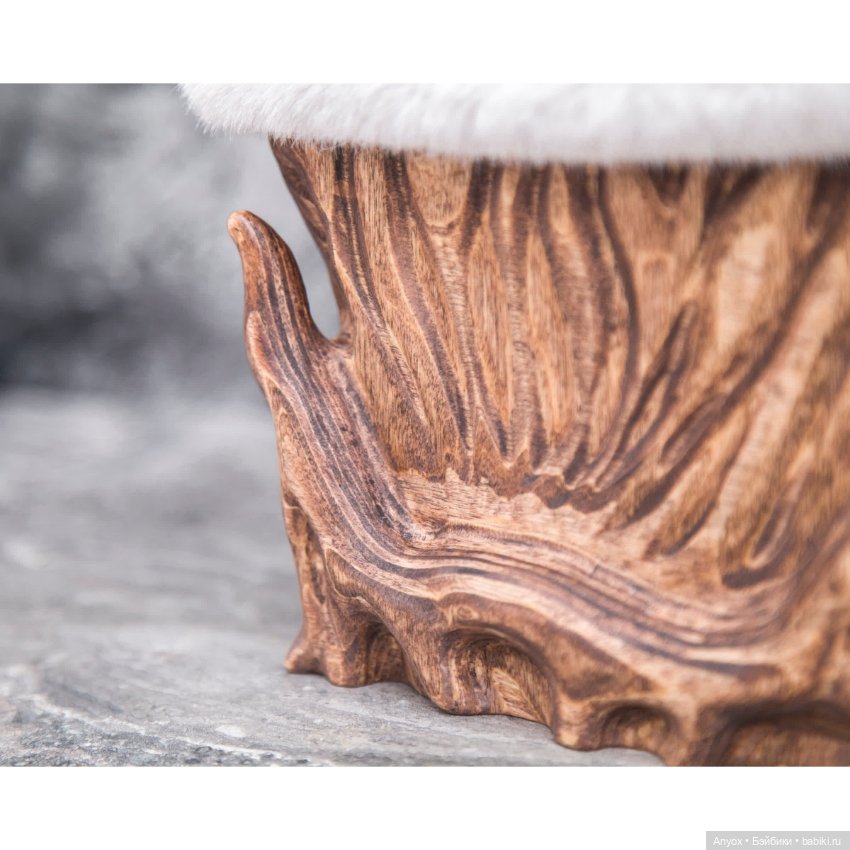 Кресло/Трон - Шкатулка - для 1/4 или 1/3 кукол - цвет Палисандр (фото 9)