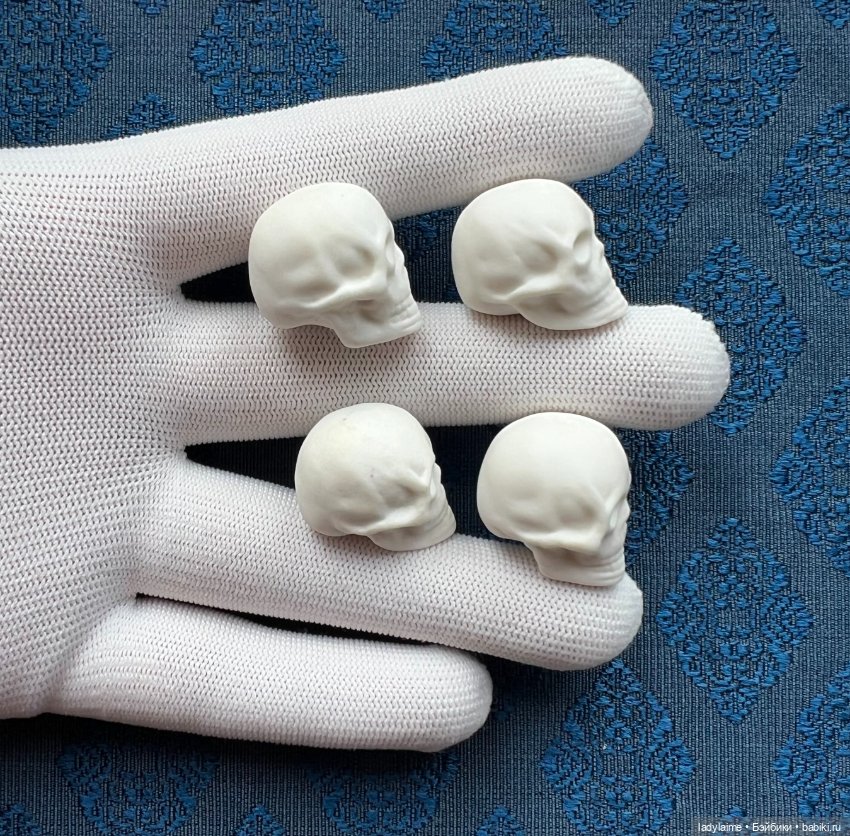 Антикварная фигурка Череп - 2 см х 2 см - ОЧЕНЬ РЕДКАЯ (фото 3)