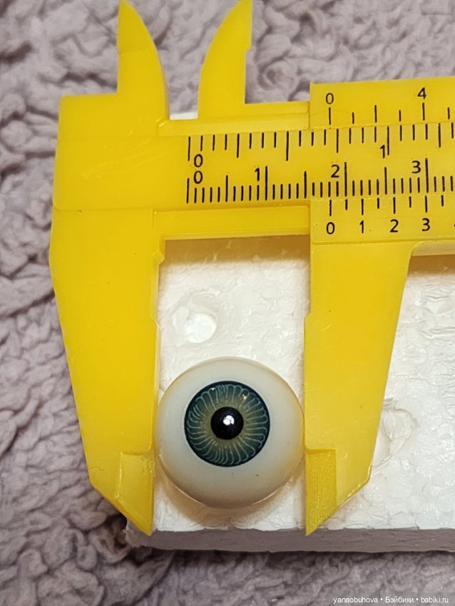 Винтажные кукольные глаза пластик, 13-15 мм (фото 4)