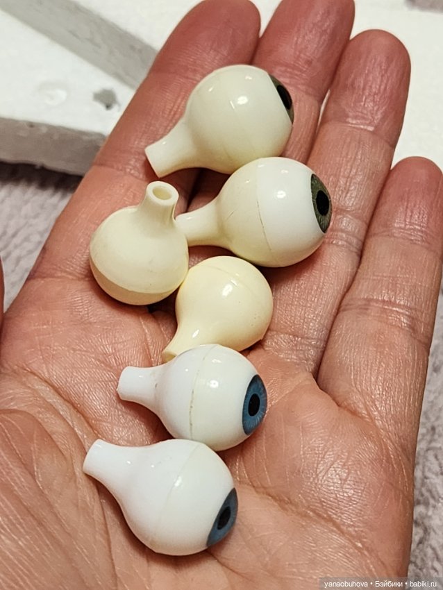 Винтажные кукольные глаза пластик, 13-15 мм (фото 3)