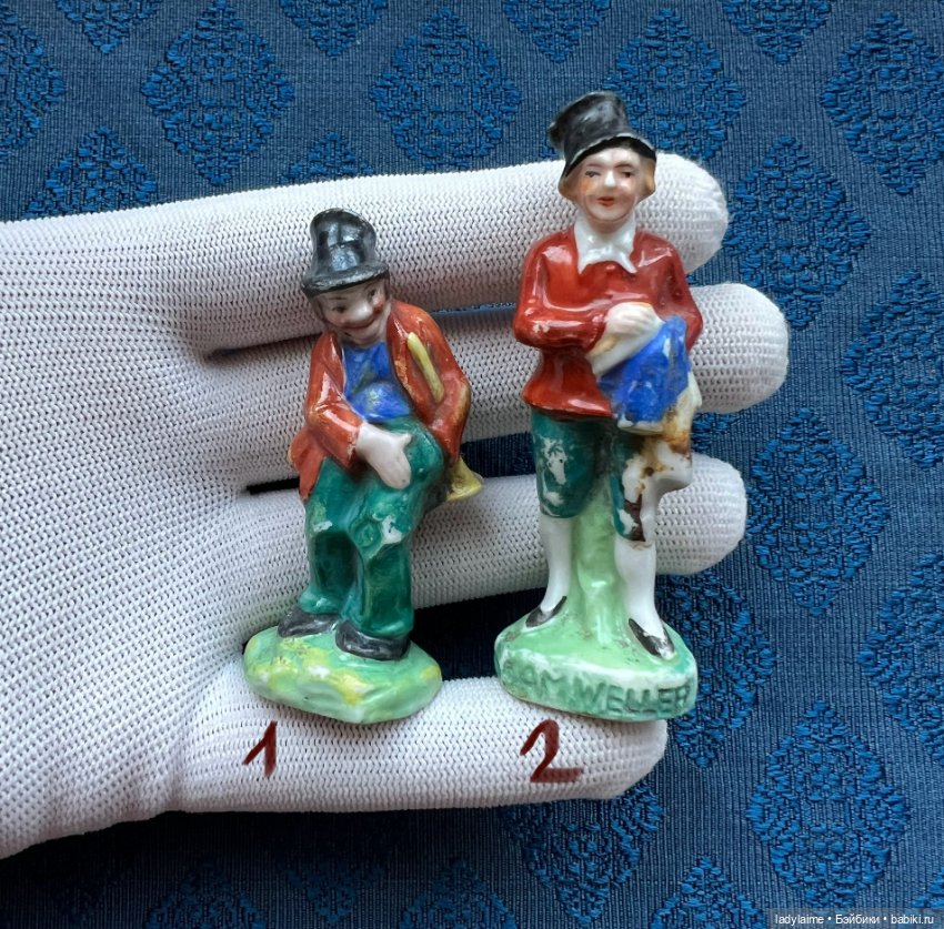 Антикварная фигурка - 7,6 см и 6,5 см