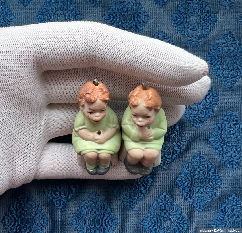 Антикварная фигурка с поворотной головой (ноддер) - 4,8 см (фото 2)