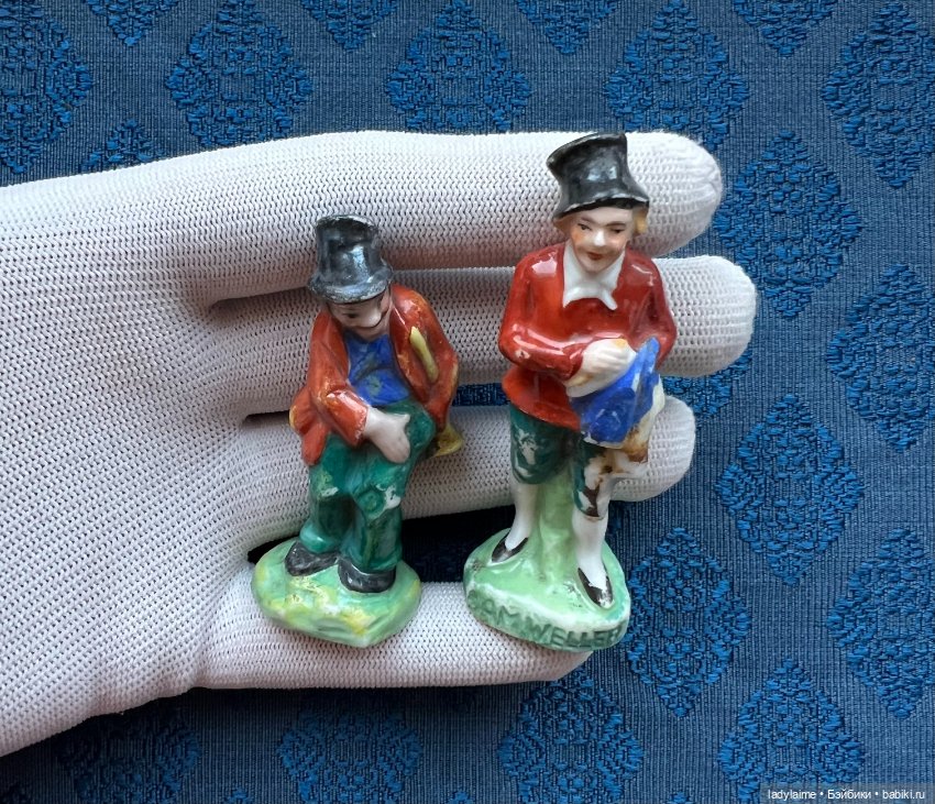 Антикварная фигурка - 7,6 см и 6,5 см (фото 2)