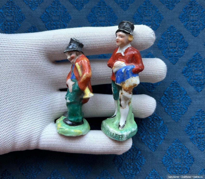 Антикварная фигурка - 7,6 см и 6,5 см (фото 3)