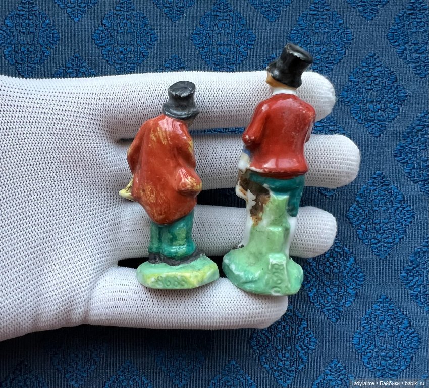 Антикварная фигурка - 7,6 см и 6,5 см (фото 4)