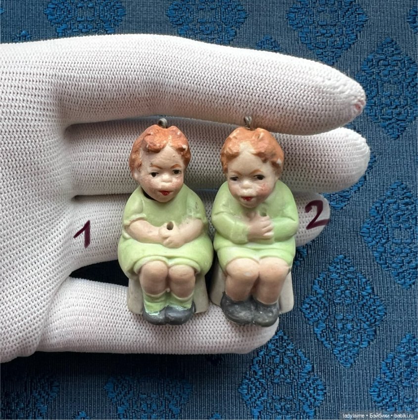 Антикварная фигурка с поворотной головой (ноддер) - 4,8 см