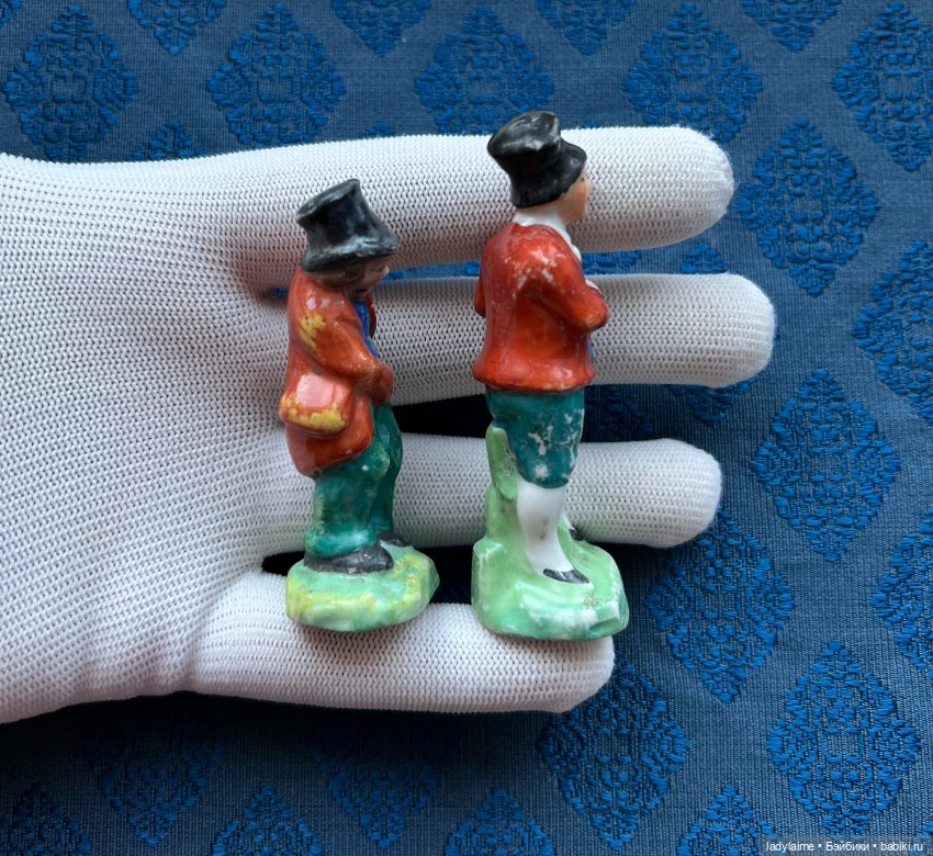 Антикварная фигурка - 7,6 см и 6,5 см (фото 5)