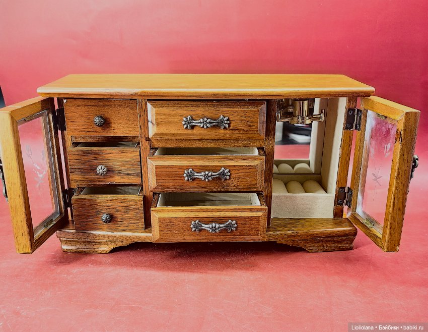 Шкатулка шкаф для кукол №5 (фото 2)