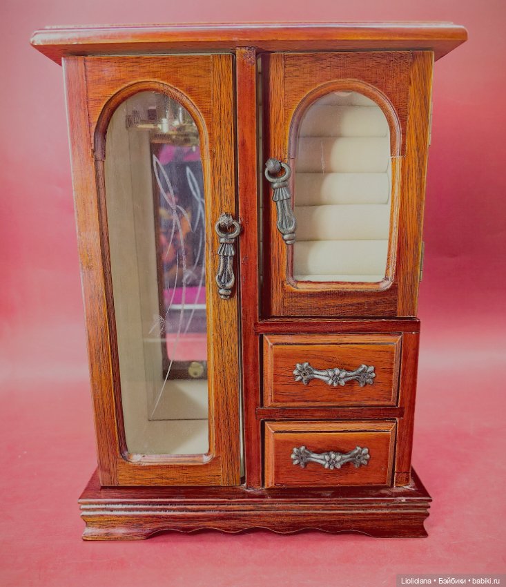 Шкатулка шкаф для кукол №7