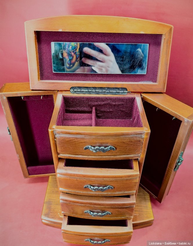 Шкатулка шкаф для кукол №8 (фото 3)