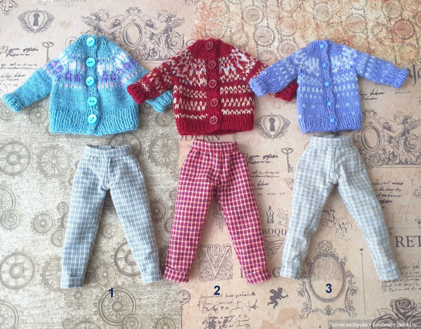 Комплекты одежды для кукол Блайз Blythe Кардиган Свитер Брюки