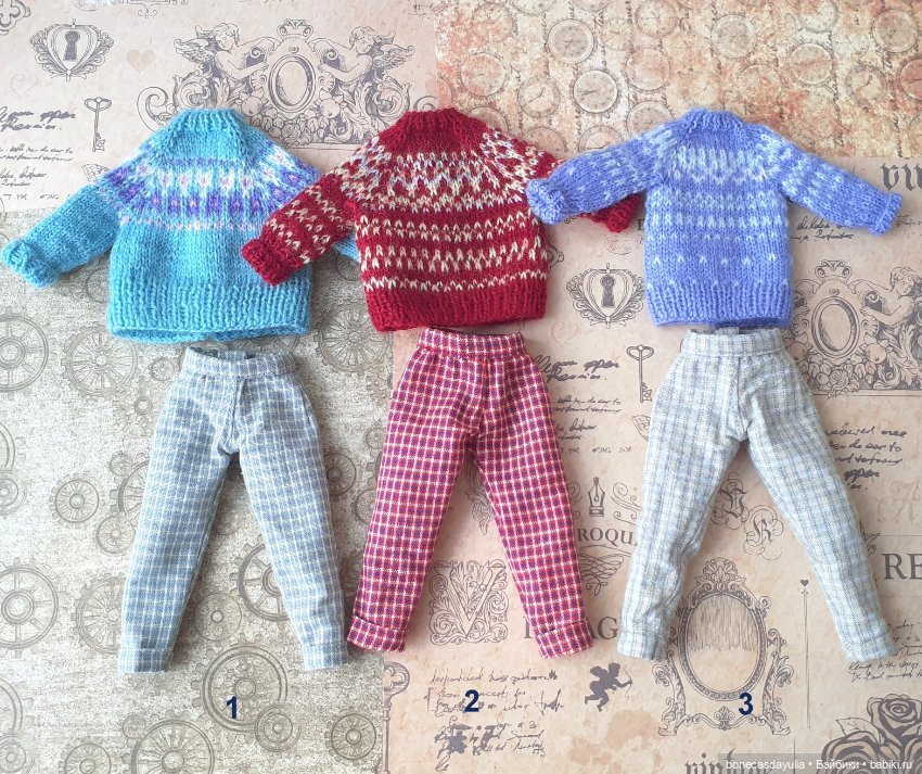 Комплекты одежды для кукол Блайз Blythe Кардиган Свитер Брюки