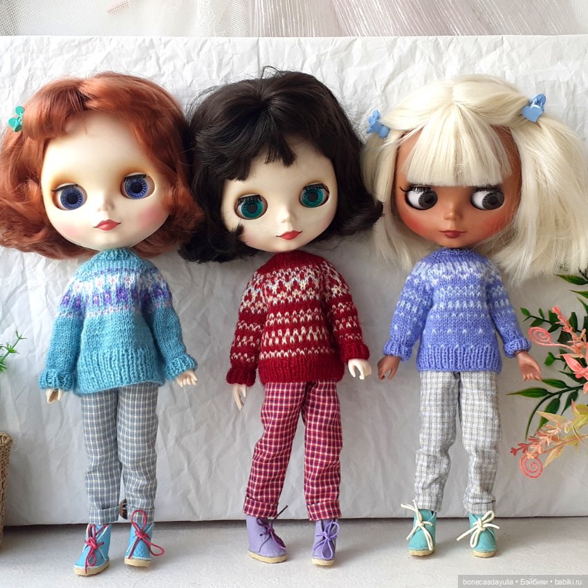 Комплекты одежды для кукол Блайз Blythe Кардиган Свитер Брюки