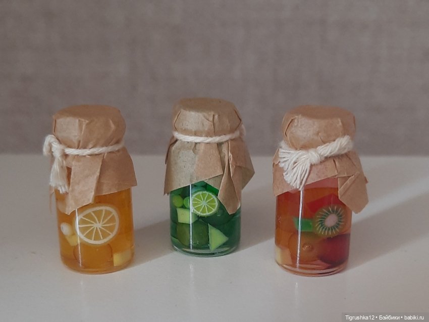 Баночки с компотом — Миниатюра для кукол