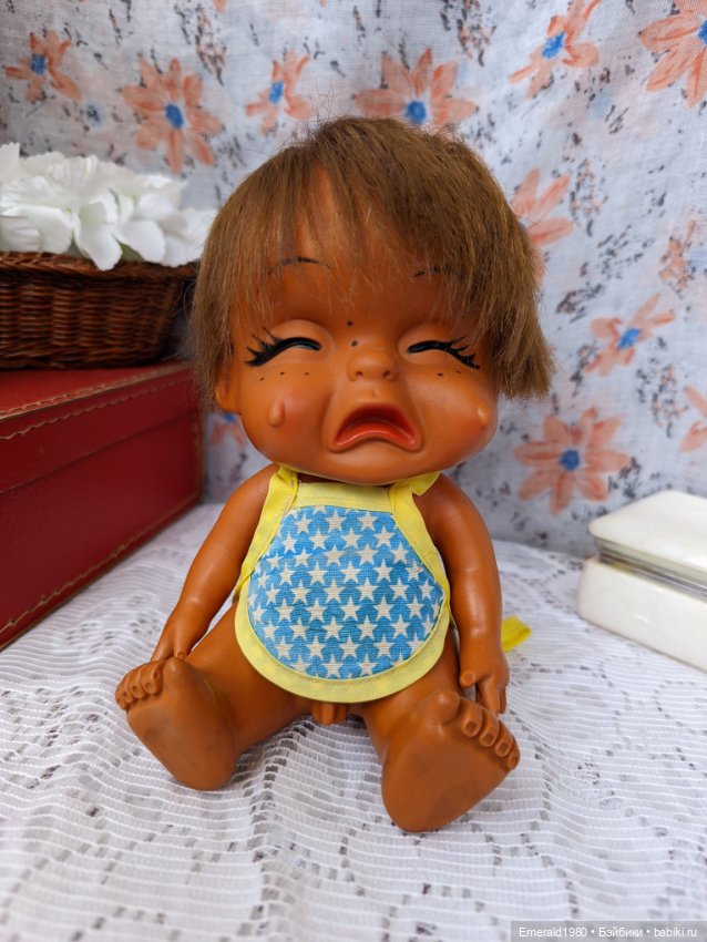 Кукла Плакса Корея 70е, — Винтажные куклы и игрушки детства
