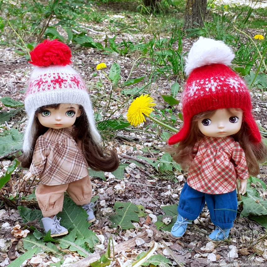 Разноцветные вязаные шапки для кукол Xiaomi Monst Doll Монст Шлем Ушанка (фото 7)