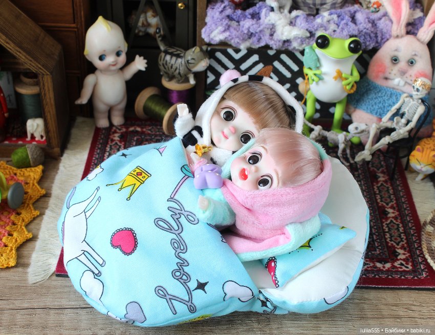 Аксессуары для кукол - мягкая кроватка-спальник