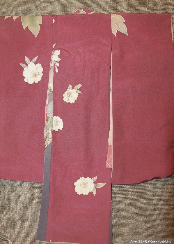 Лиловое шелковое кимоно для кукол SD13-70+ (фото 4)