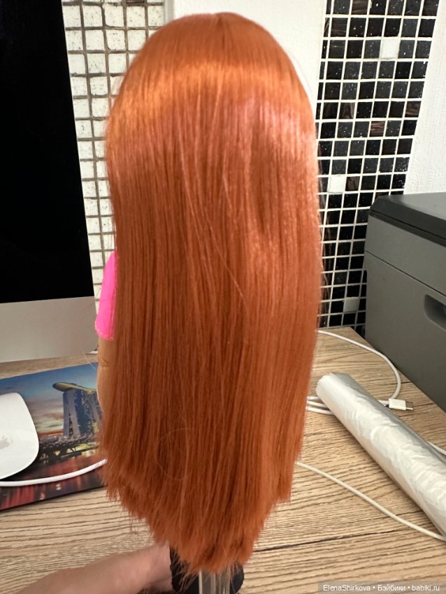 Barbie Ипполита с рыжими волосами на теле мтм (фото 6)