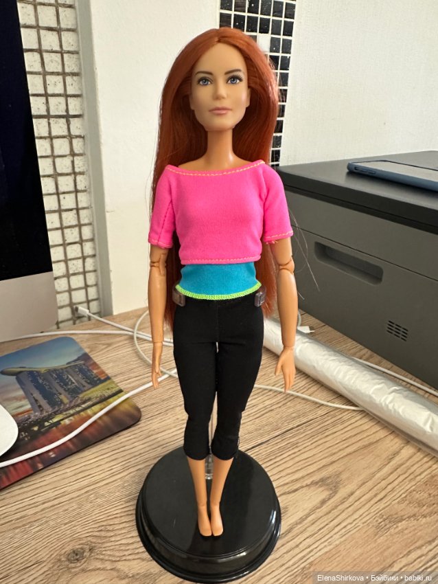 Barbie Ипполита с рыжими волосами на теле мтм