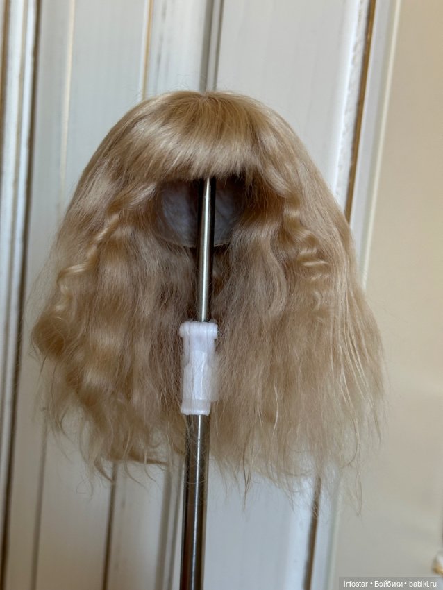 Паричок из козочки для лати и кукол схожего формата размера 5-6 инч. (13-15 см)