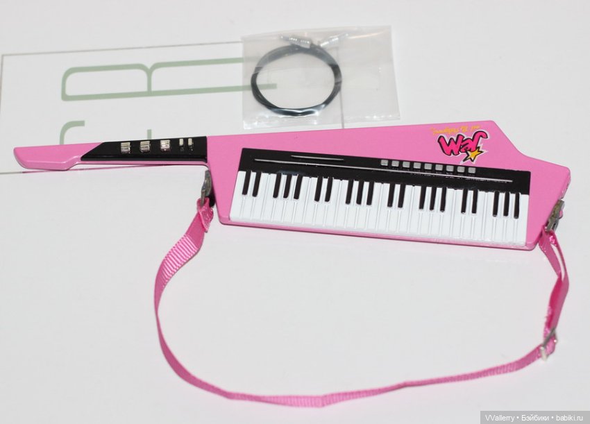 Гитара клавишная от джем (розовая)