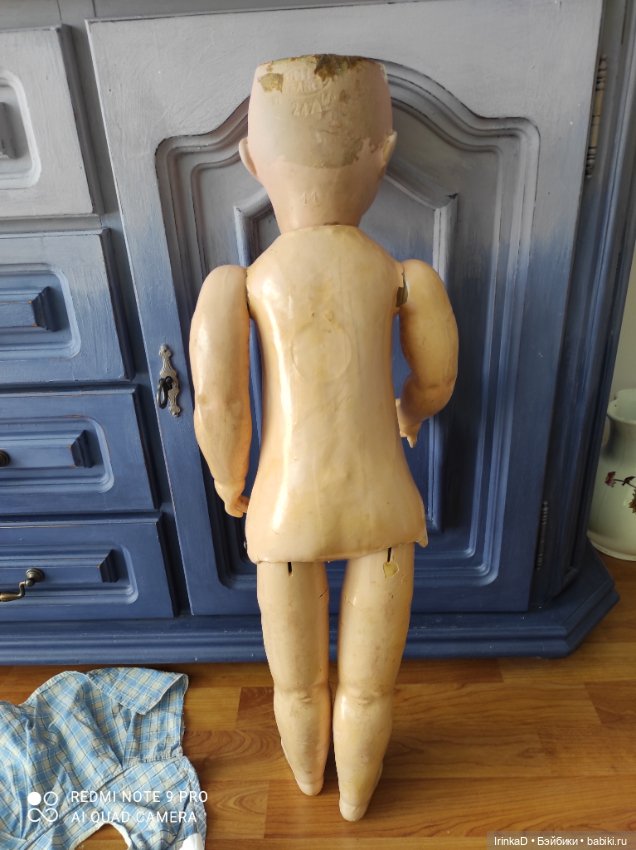 Антикварная кукла SFBJ Unis 247, ходячая, 72-73 см (фото 7)