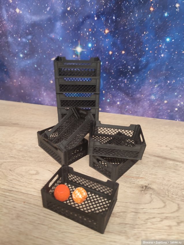 Ящики формата 1:6 — Кукольная мебель (фото 4)